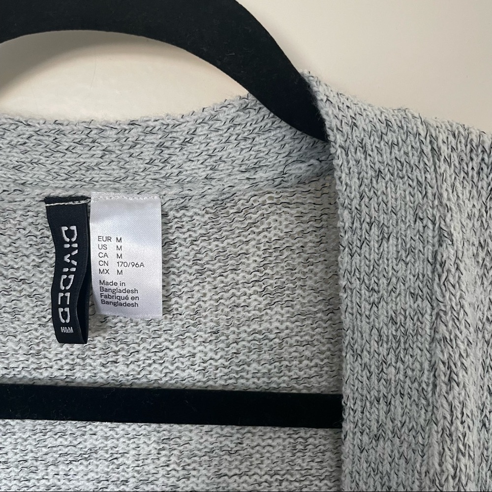 H&M Divided speckled open cardigan with pockets size M - Picture 2 of 5